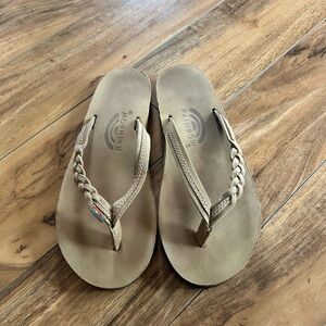 Rainbow Women's Beige Braided Sandals